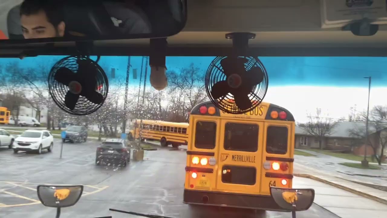 School bus ride home Wednesday afternoon after the tornado last night  (read description)