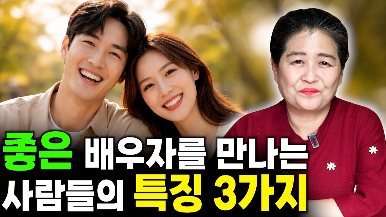 좋은 배우자를 만나는 사람들의 특징 3가지 / 운명의 상대를 만났을때 알아보는 방법