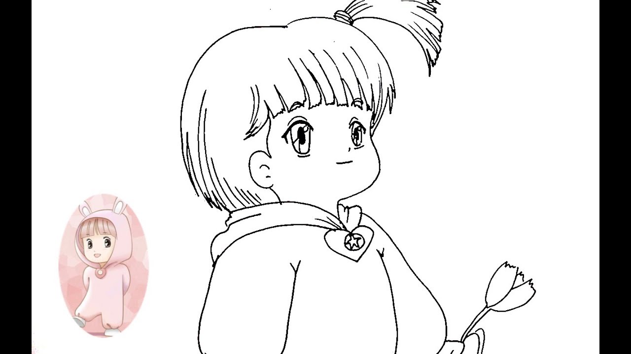 رسم ميمي ـ أنا وأختي (ママは小学４年生) خطوة بخطوة بالرصاص والتخطيط الجزء الاول Part1