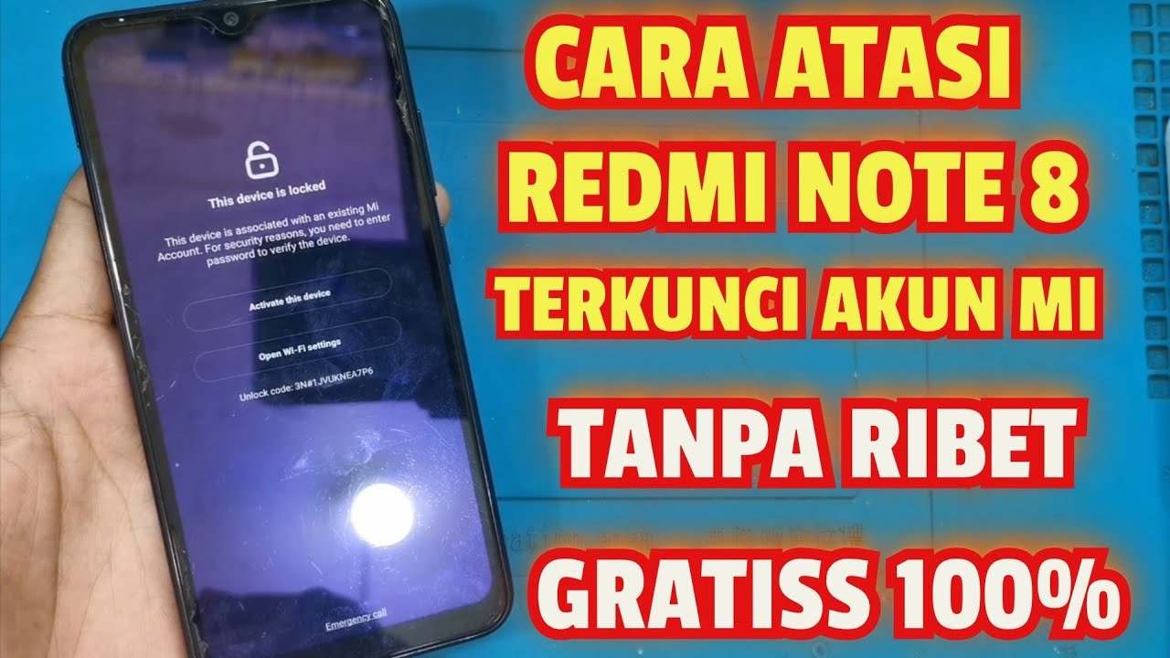 SERVIS HP REDMI NOTE 8 TERKUNCI AKUN MI TANPA RIBET