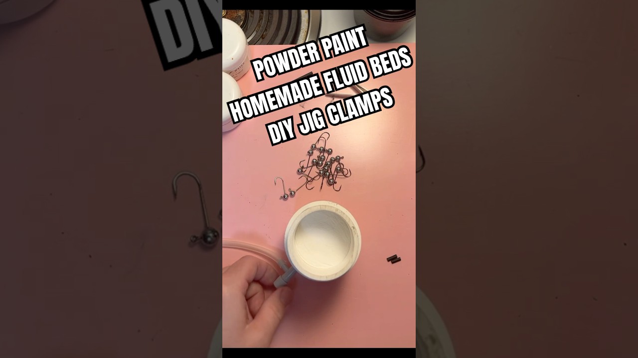 Powder Painted Crappie Jigs | Homemade Fluid Bed | DIY Jig Clamp 