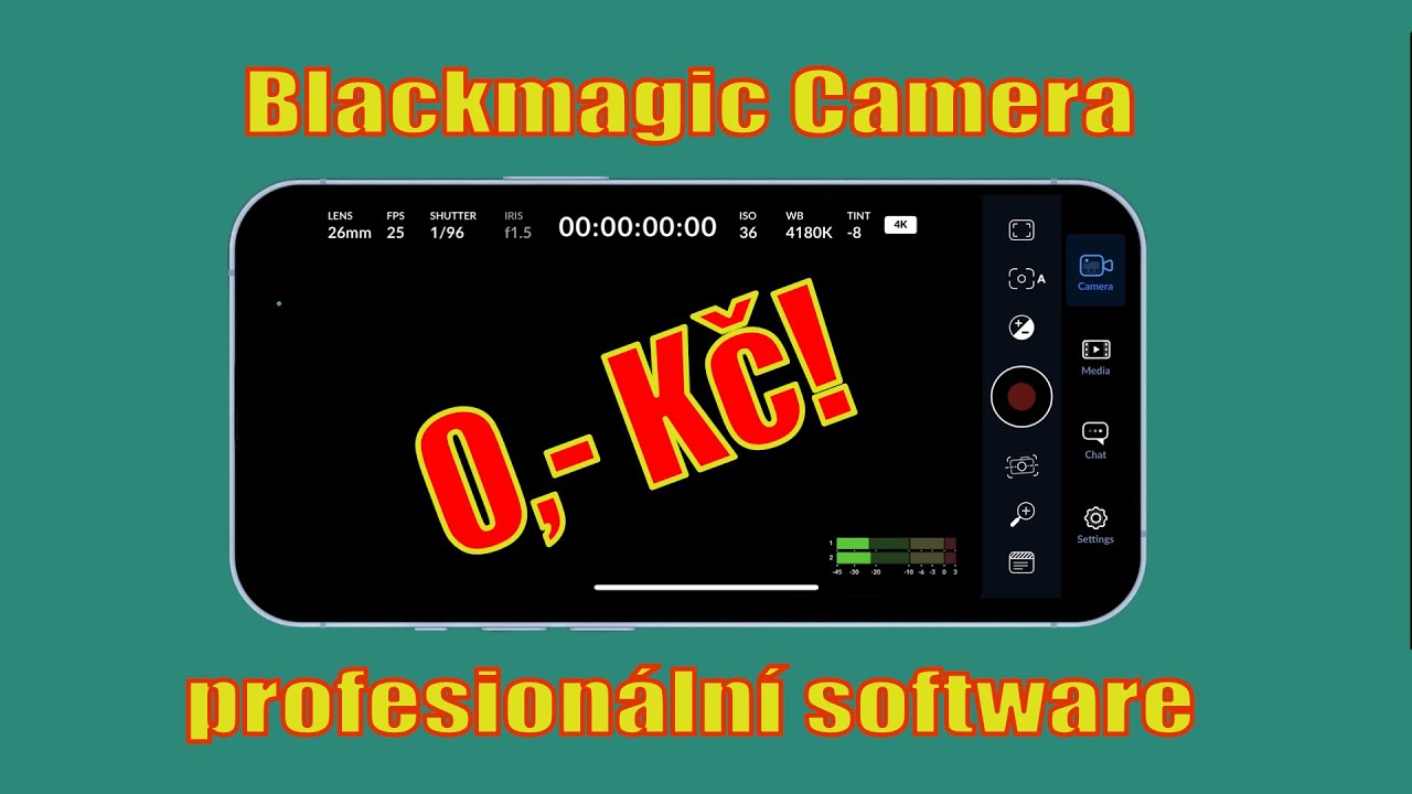 Blackmagic Camera App - nová skvělá profesionání aplikace pro iPhony - je zdarma!