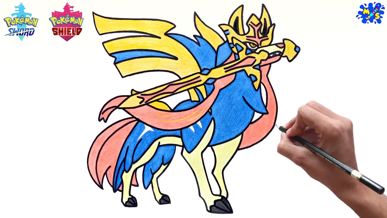 How to Draw Zacian Pokemon Sword and Shield || Step by step