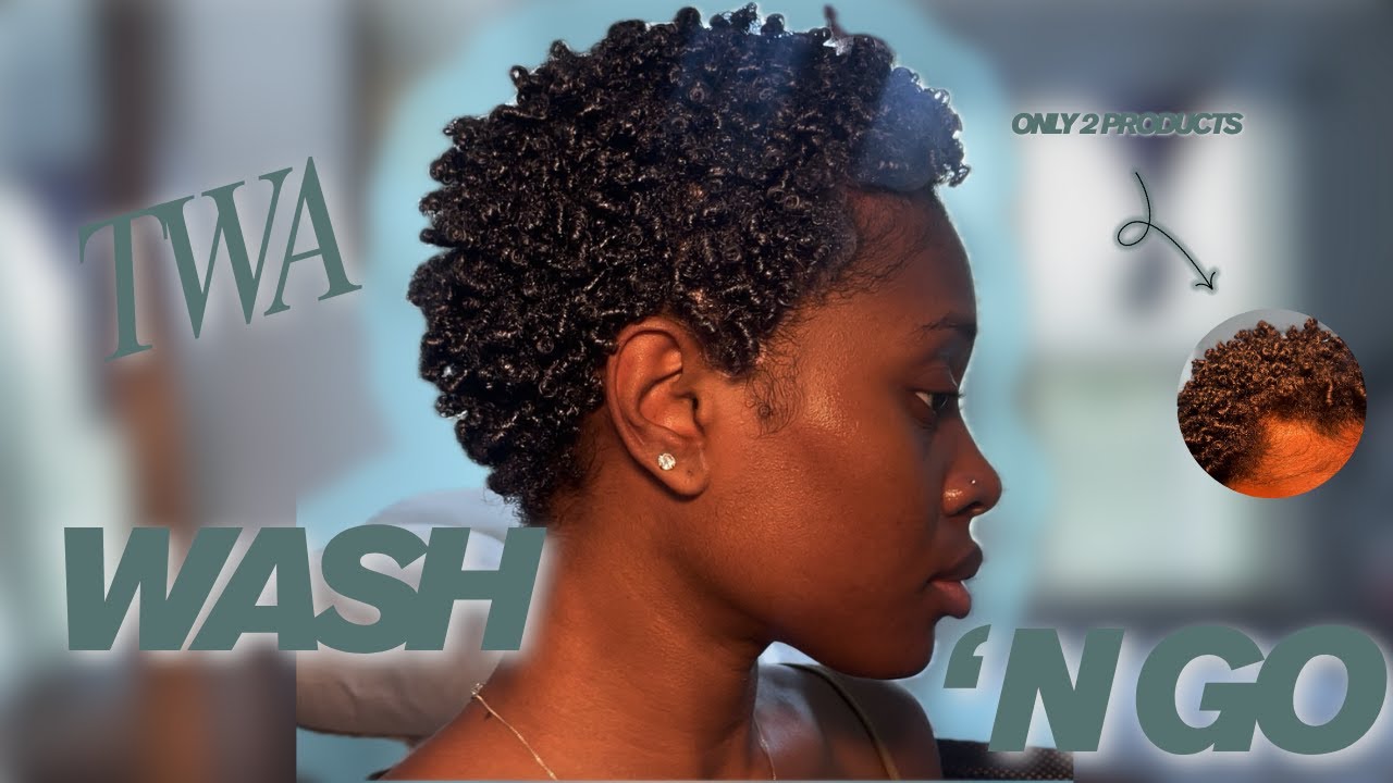 Wash 'n Go для создания четких локонов | 2 средства для коротких натуральных волос / TWA - Christ...