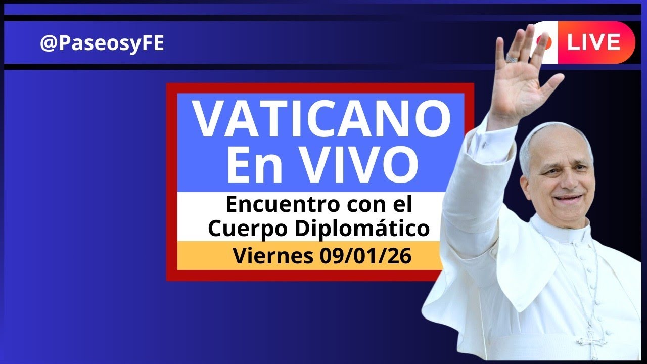 PAPA Le&oacute;n en VIVO en Vaticano 😇 Viernes 09 Enero 🙏🏻 Encuentro con Cuerpo Diplom&aacute;tico 💕 PaseosyFE