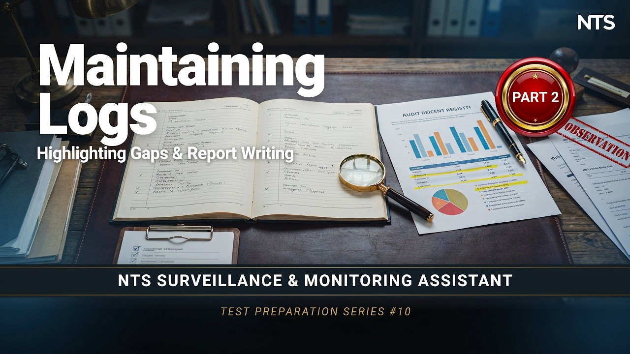 Maintaining Logs, Highlighting Gaps & Report Writing Part 2 | NTS Surveillance Assistant Preparation