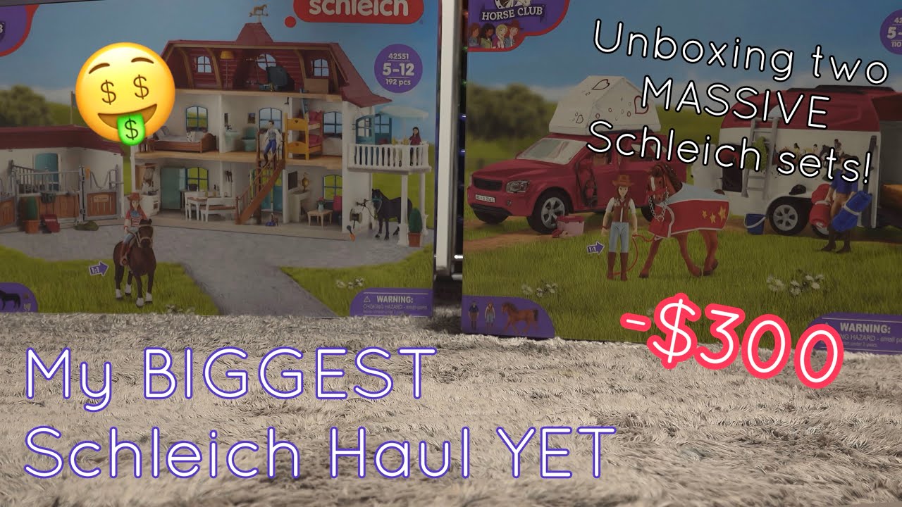 I SPENT $300 ON MY *BIGGEST* SCHLEICH HAUL! | UNBOXING TWO MASSIVE SETS!🤑📦