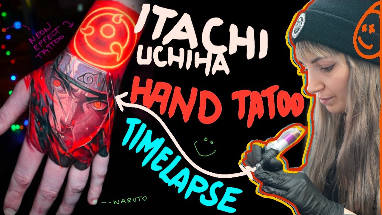 HAND TATTOO | ANIME, REALISM & NEON STYLE TATTOO | TIMELAPSE