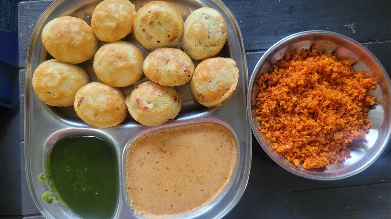 मिश्र डाळीचे आप्पे अणि  झटपट होणारी लाल चटणी 