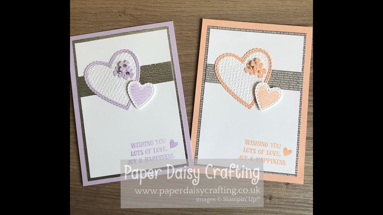 Romantic Wedding Card with Stampin Up products - tutorial