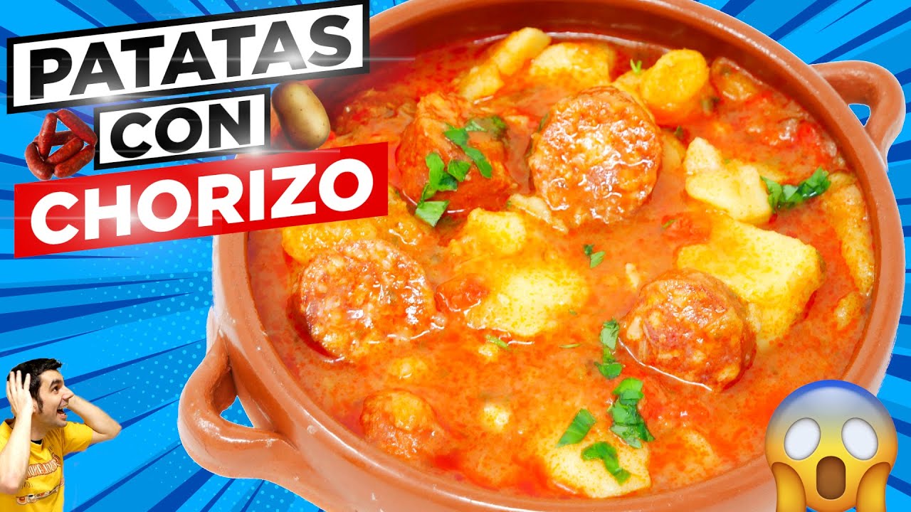 PATATAS con CHORIZO, 😍🥔🍲 el MEJOR PLATO de CUCHARA y PAPAS del mundo. Receta o cocido DELICIOSO
