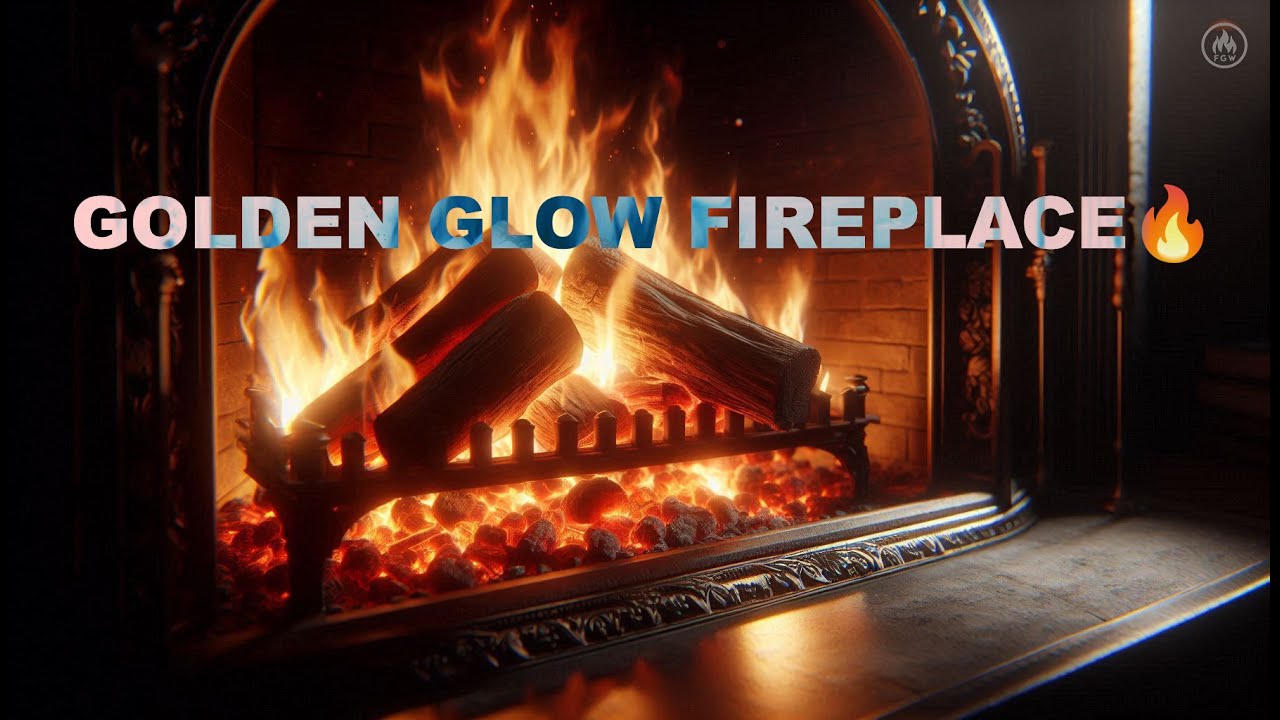 GOLDEN FLAME FIREPLACE 🔥 | Deep Warmth & Crackling Calm