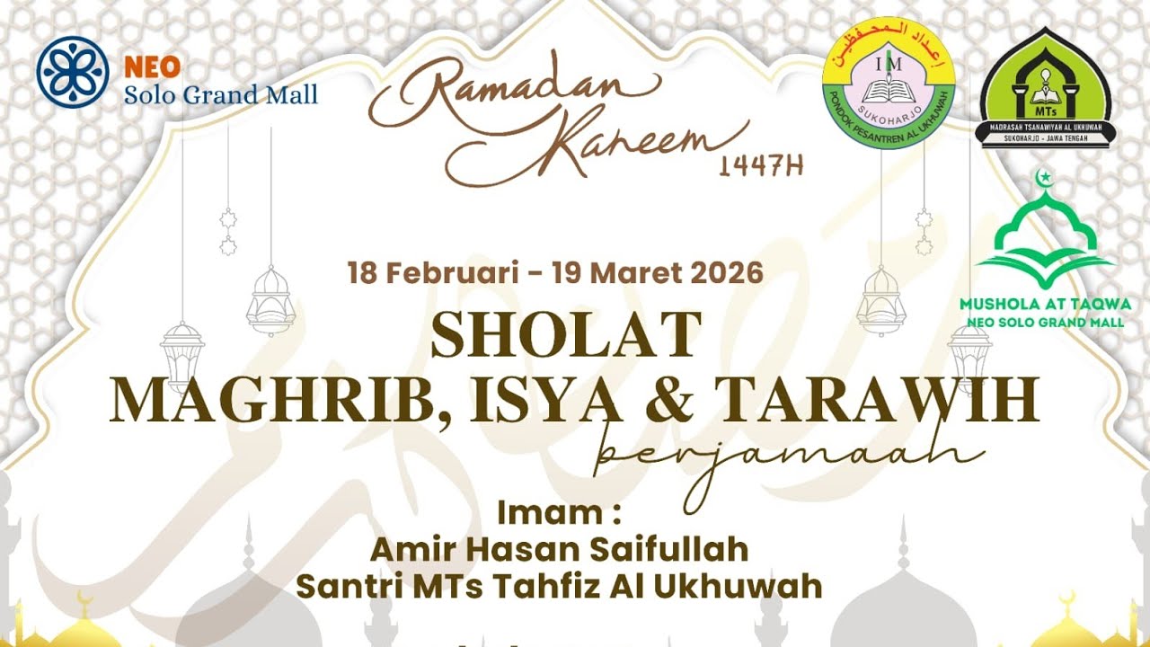 Sholat Isya & Tarawih berjamaah di Mushola 4A