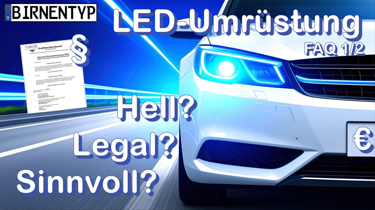 LED-Umrüstung FAQ 1/2 - Hell? Legal? Sinnvoll? - Was Du wissen musst! Zulassung, Kosten, Aufwand...