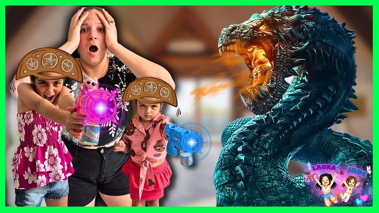 LAURA E JADE - APARECEU UMA COBRA MITOLÓGICA! 🐍 #laurajuliaofc