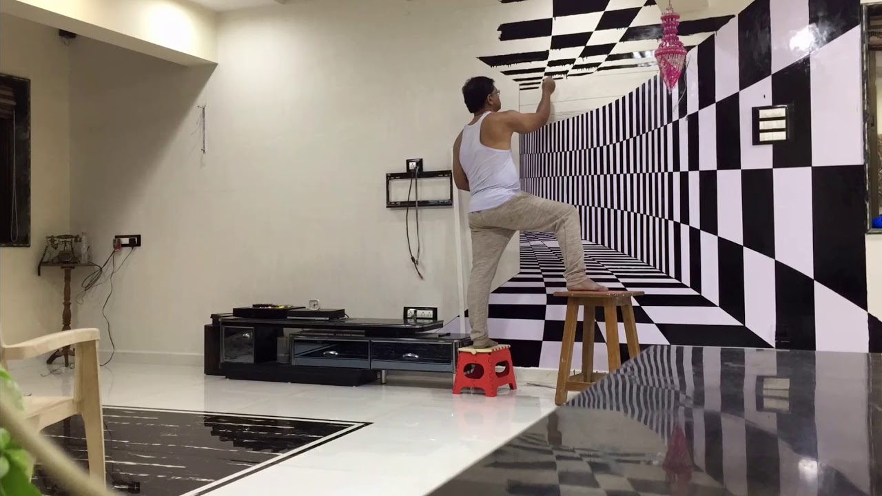 3D tunnel wall painting by my family (DIY)
