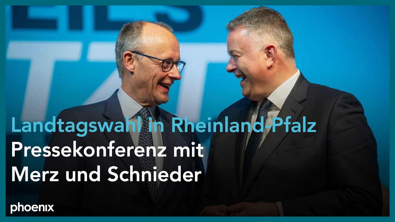 Rheinland-Pfalz Landtagswahl: Bundeskanzler Merz und CDU-Spitzenkandidat Gordon Schnieder