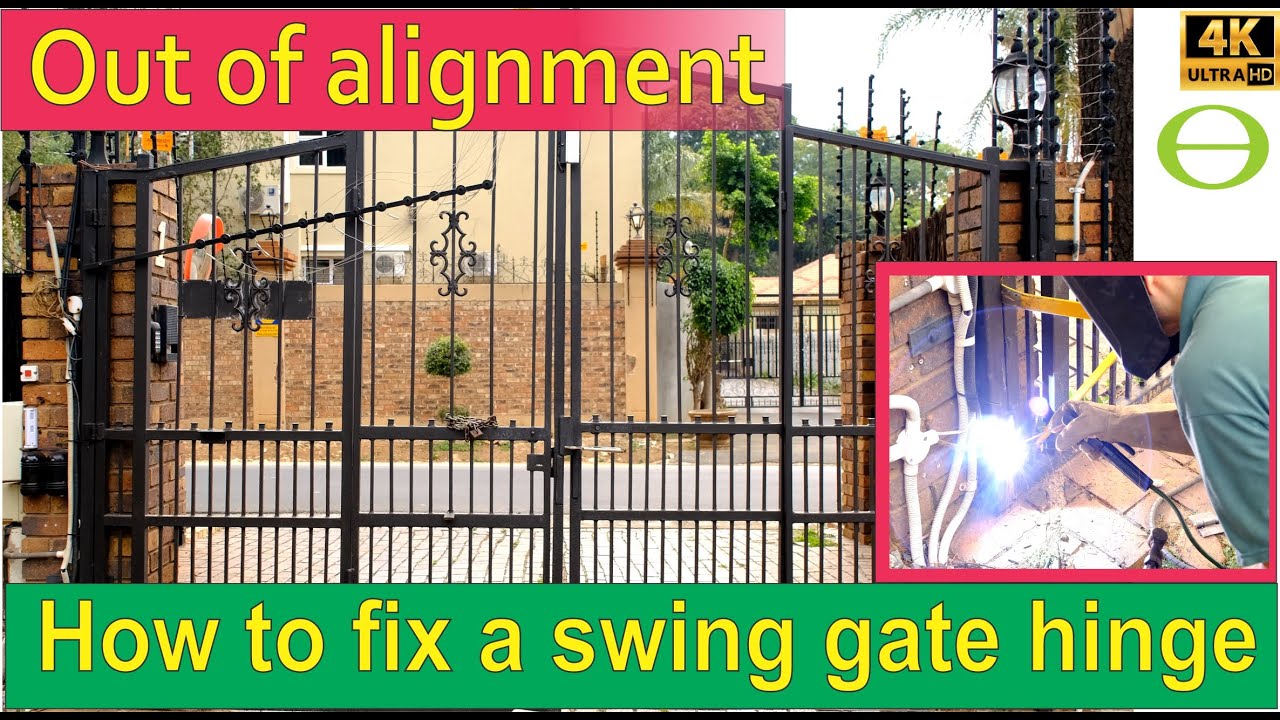 How to fix a double swing gate that is leaning - out of alignment