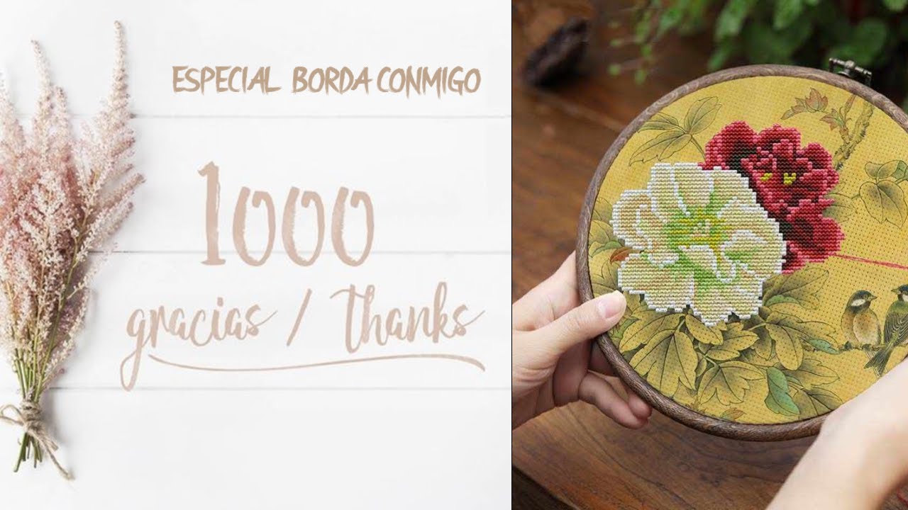 ESPECIAL BORDA CONMIGO EN PUNTO DE CRUZ 💗 SORTEO 1000 SUSCRIPTORES Y ALGO MÁS...
