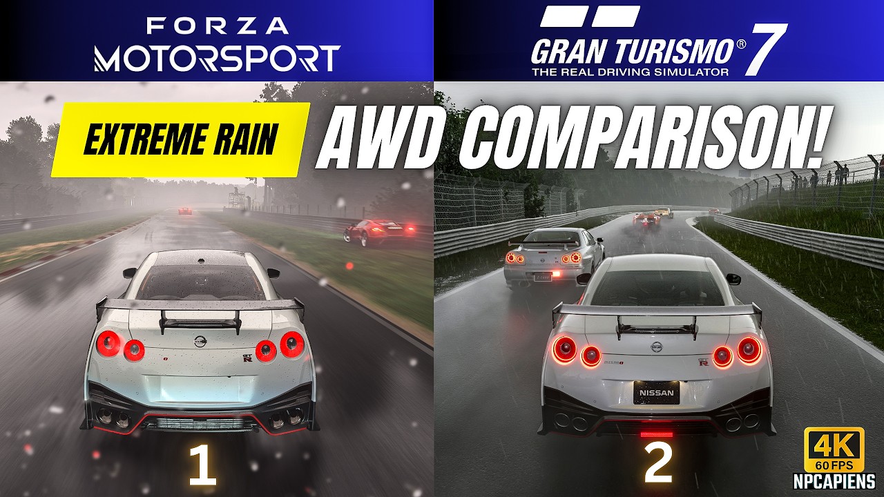 Did Forza just BEAT Gran Turismo 7 in the Rain? (Nissan GTR Test)