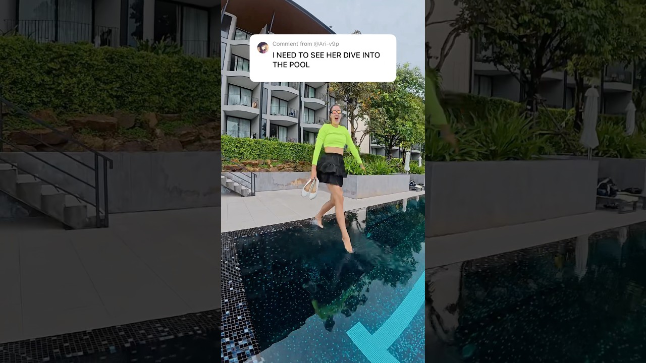 Diving In Fully Clothed, Heels in Hand! 🌊👠  Let's Go!