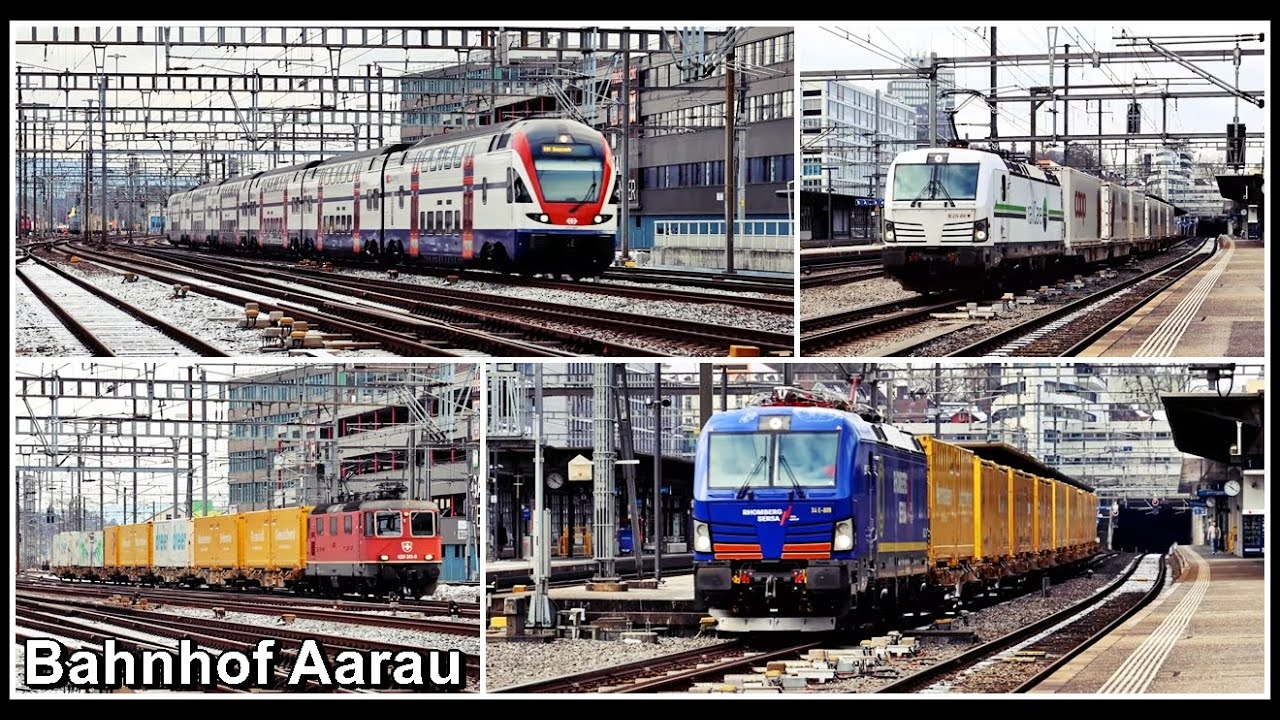 Zugsichtungen vom Gleis 1 des Bahnhof Aarau - Train by Train @Thomas1980