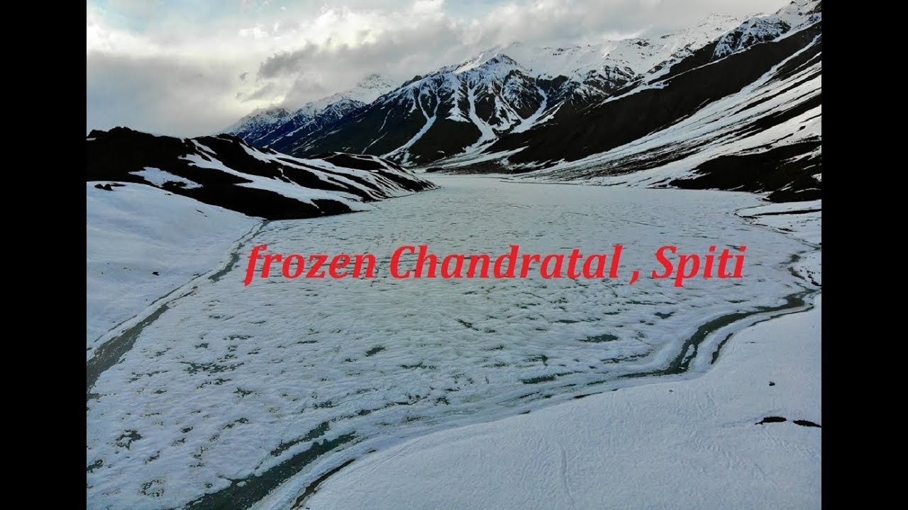 Frozen Chandratal Lake , Spiti in Winters