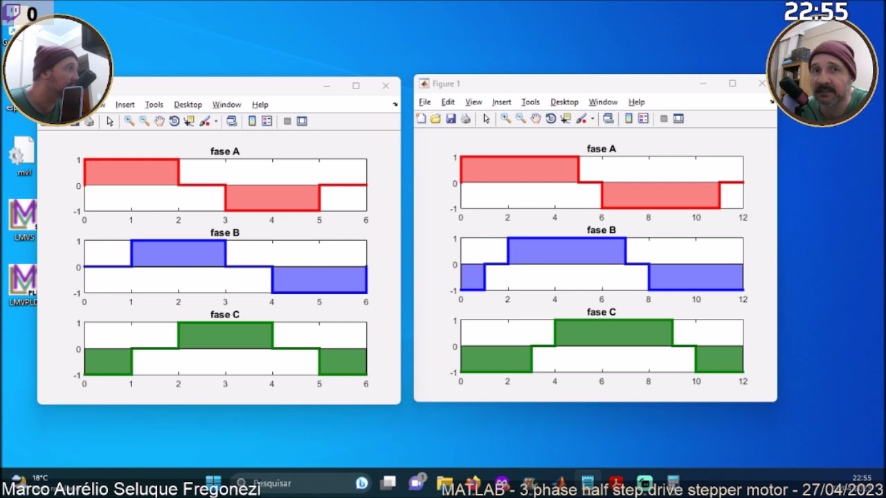 MATLAB - Epis&oacute;dio 10 - Three-phase half step drive stepper motor