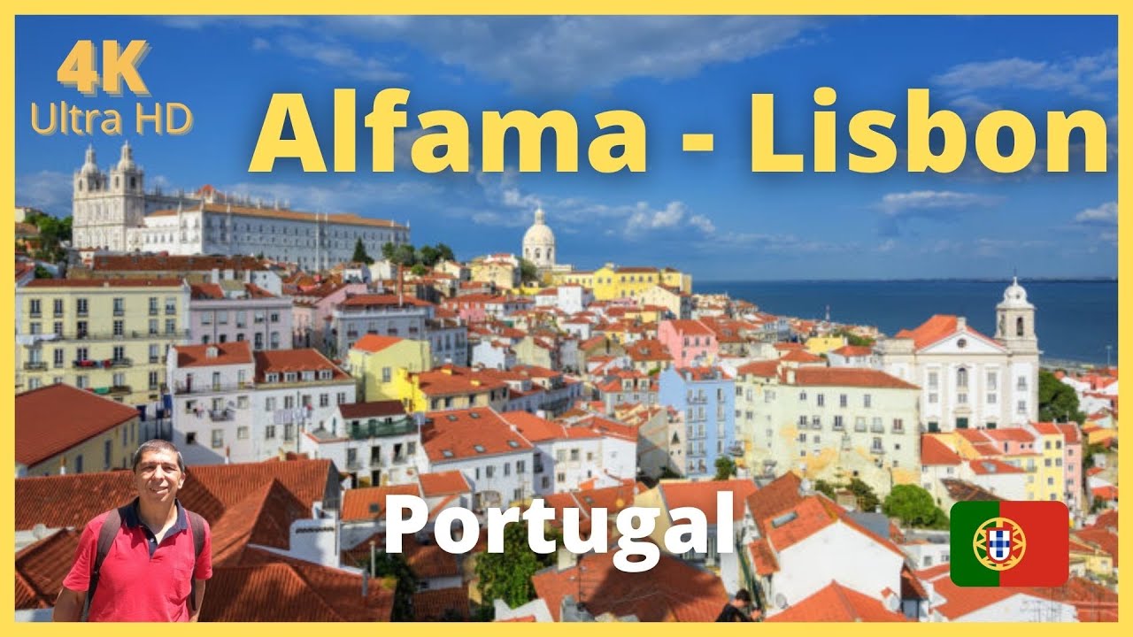 Alfama and Gra&ccedil;a - typical neighborhoods of Lisbon, Portugal, 4K