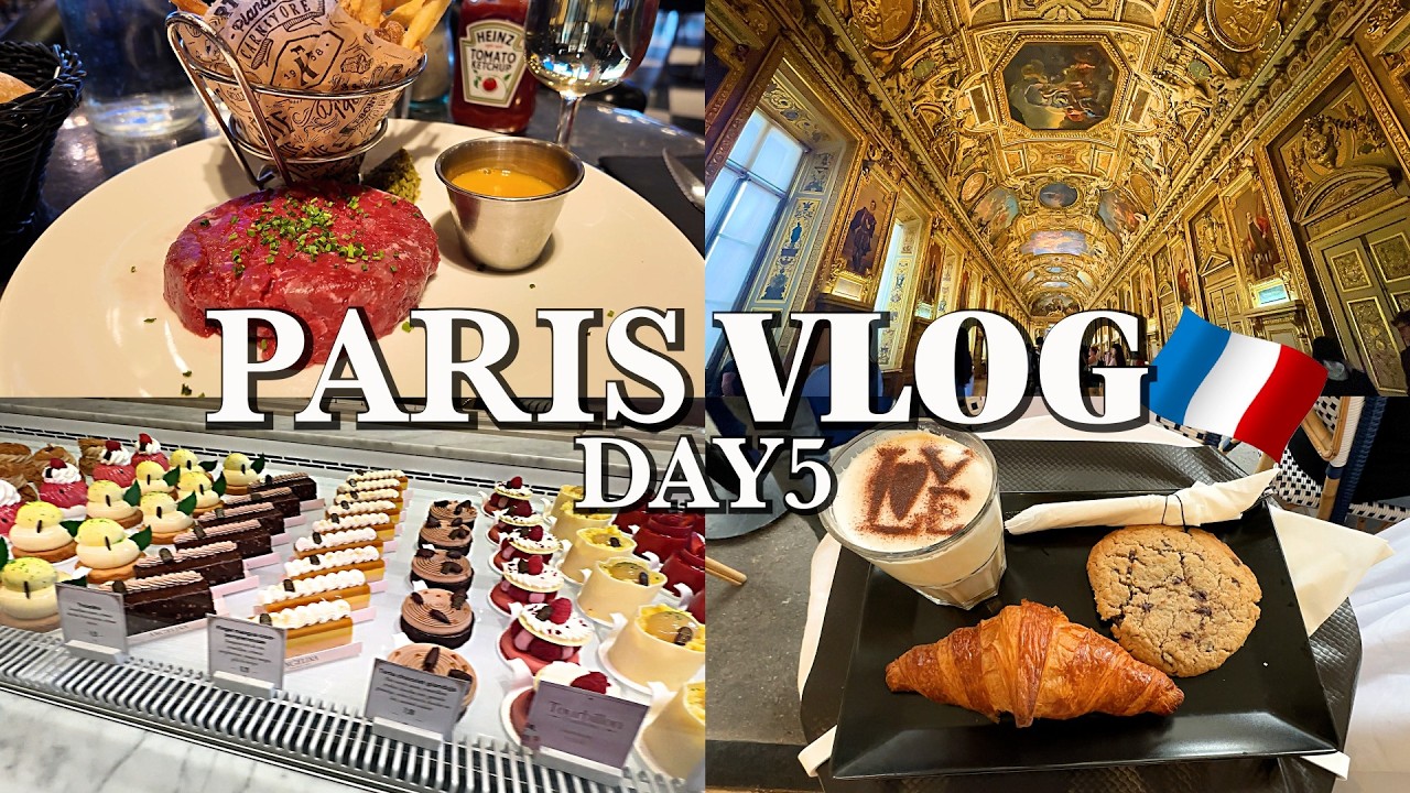 【パリ女ひとり旅Vlog5日目】絵心なくても楽しめるルーブル美術館♪／パリの後はあの国へ！
