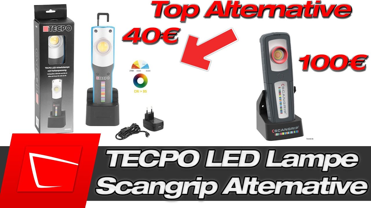 TECPO Detailing Lampe als Top Alternative zu Scangrip Polierlampen? inkl. Farbwahl