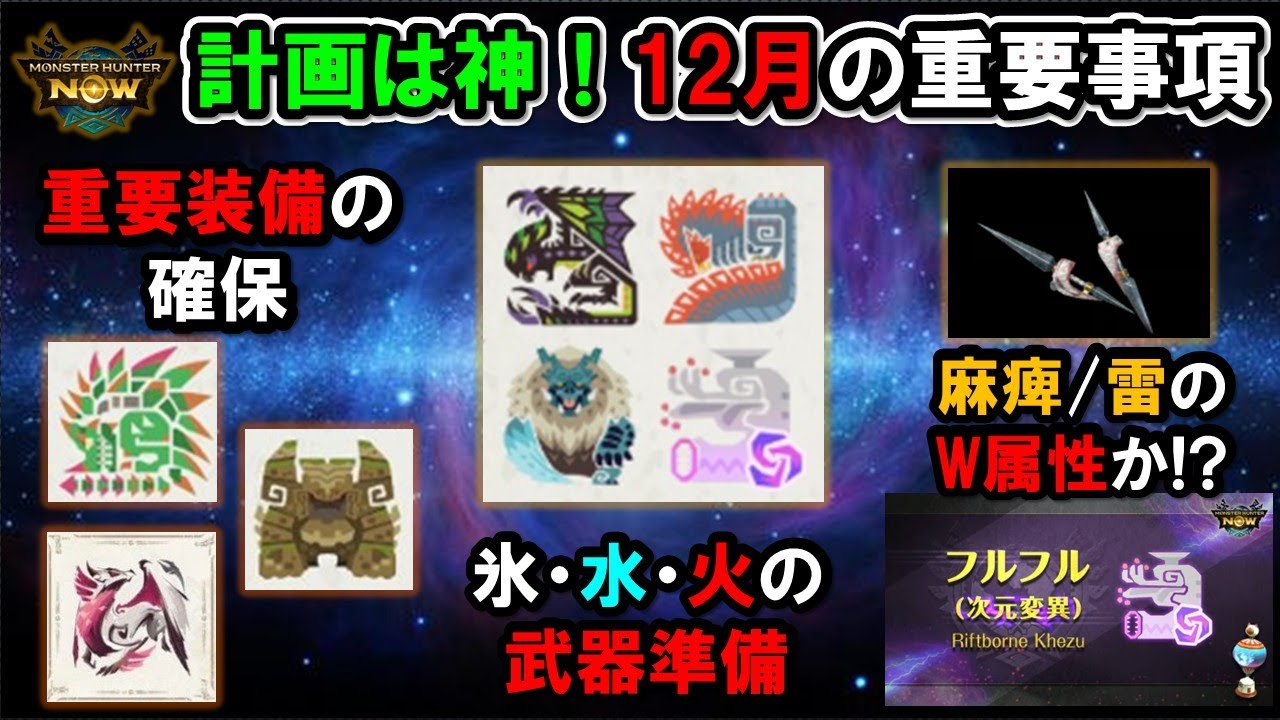 『モンハンNow』12月の優先事項まとめ