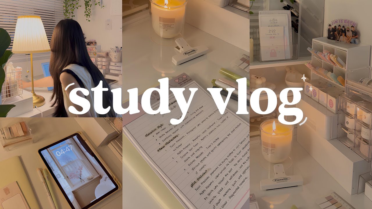 STUDY VLOG |  4:30 productive morning, studying, note, motivation ˚ ༘