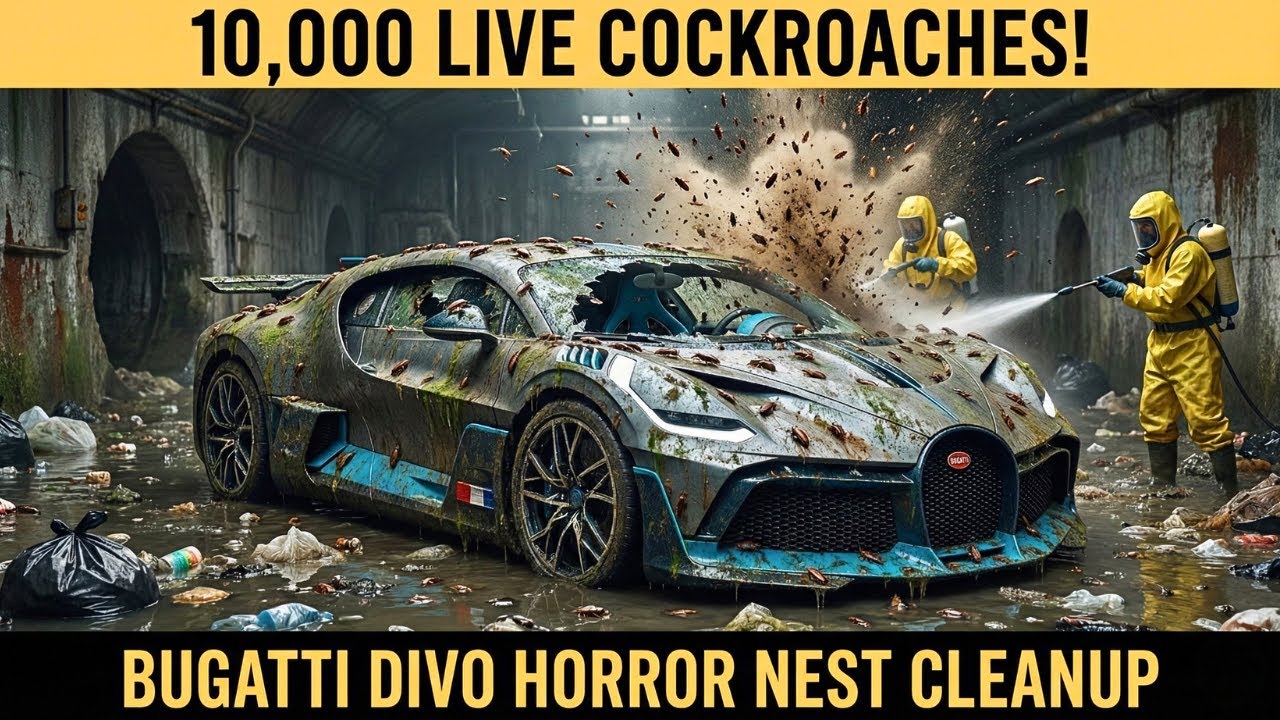Restoring $8M Bugatti Divo Infested with 10,000 Live Cockroaches (Horror Nest)