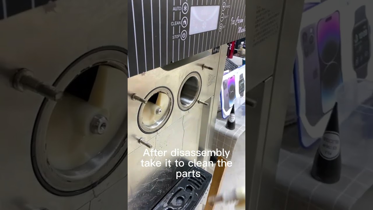Ice cream machine installation and use effect phase 6