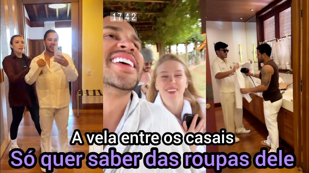 Amigos apoiando ele - Thayse Teixeira não pode ver as roupas do Lucas Guimarães que quer pegar tudo