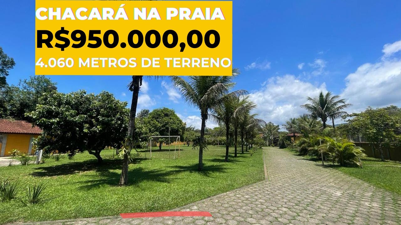 CHACARA NA PRAIA EM ITANHAÉM COM 4060 METROS DE TERRENO MAIS DE 300 METROS DE CONSTRUÇÃO