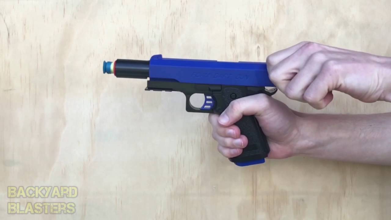 The M1911 Foam Dart Gun in Slow Motion | Backyard Blasters