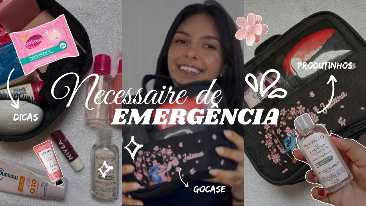 OQUE LEVO NA MINHA NECESSAIRE DE EMERGÊNCIA FEMININA 👛  Itens indispensáveis 