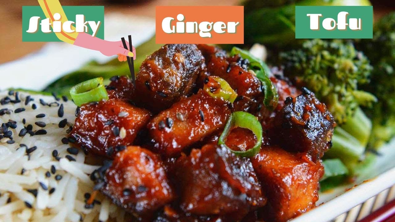 Sticky ginger tofu - 15 minute low FODMAP recipe