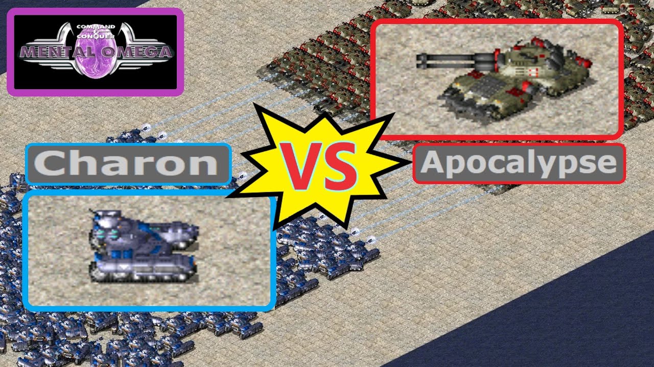 Charon vs Apocalypse - Same Cost - Red Alert 2 Mental Omega