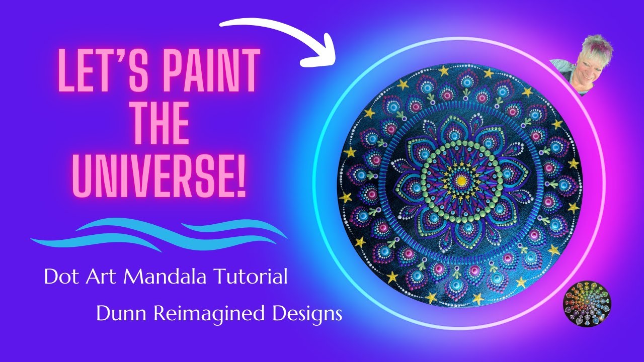 15- Dot Art Mandala Tutorial  | The Universe Lazy Susan | Using Arteza Metallic Paints