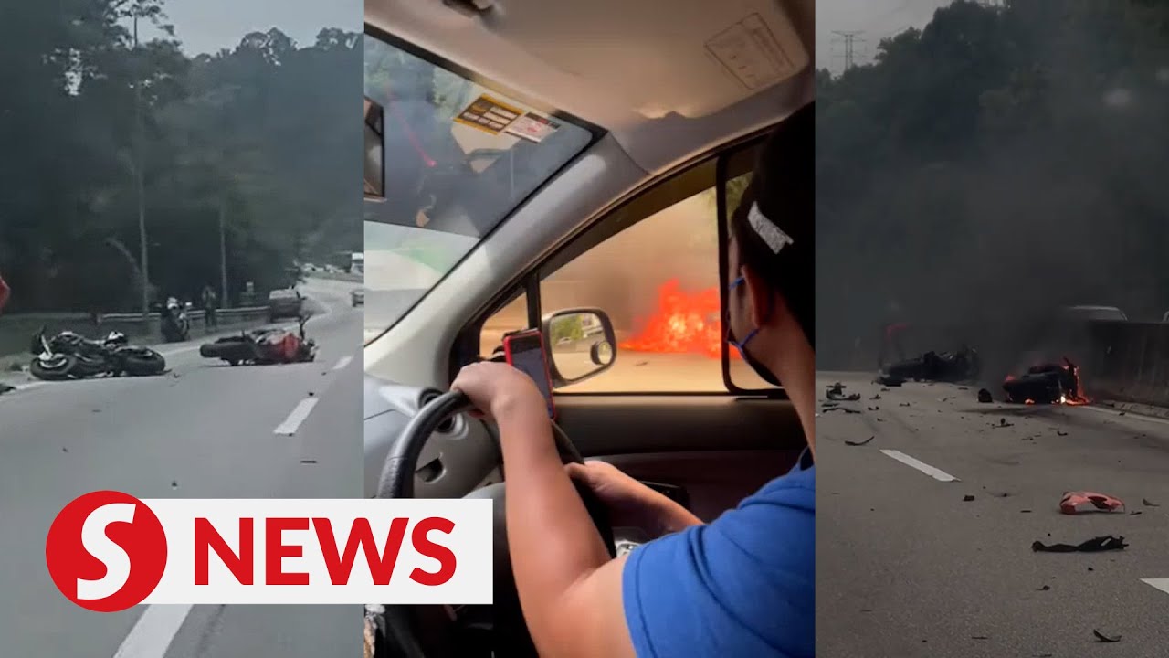 Five superbikes crash on Karak Highway