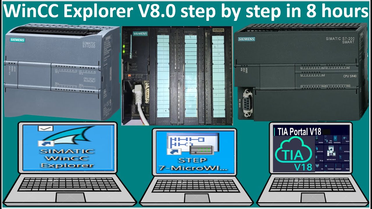 WinCC Explorer V8.0 full tutorial step by step in 8 hours