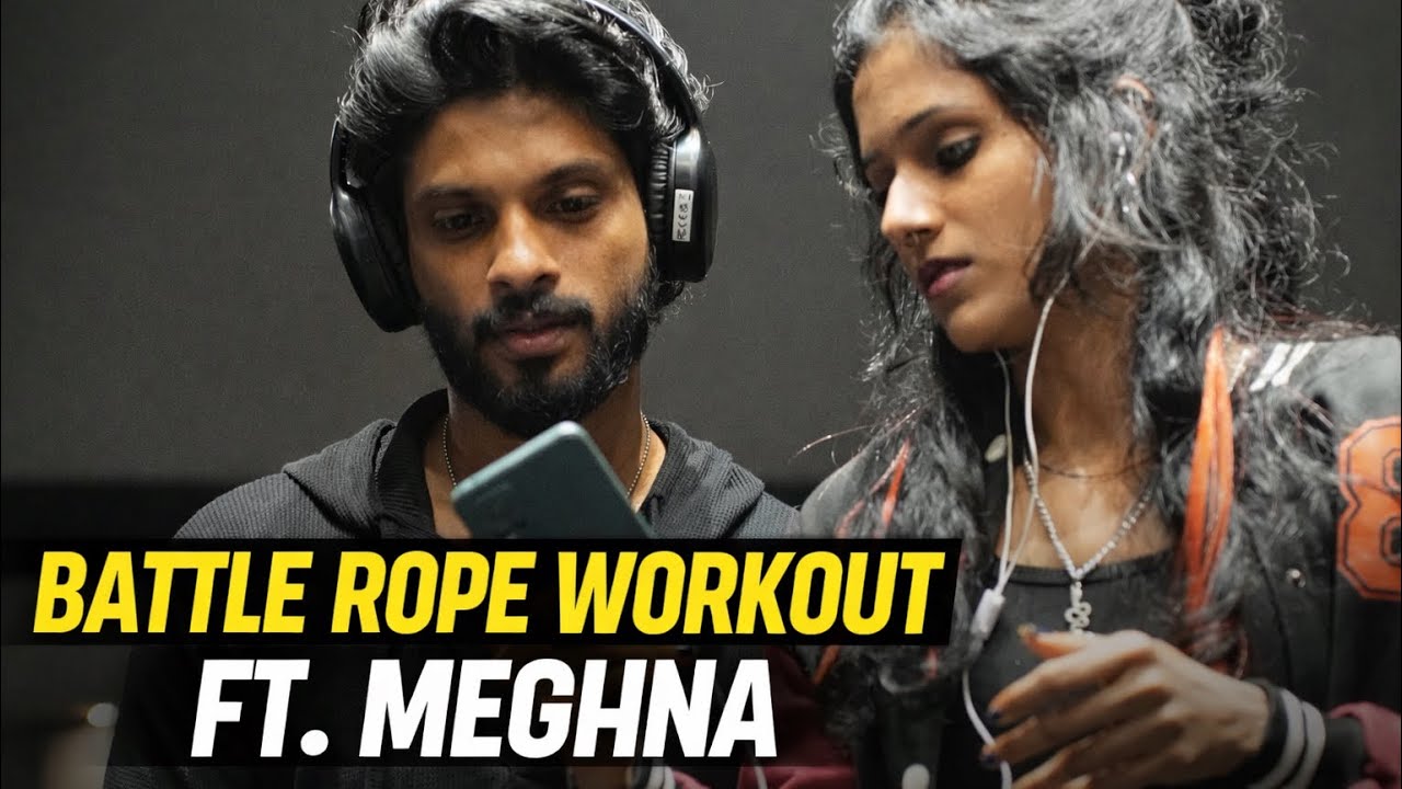 Calorie Burning  Cardio Workout in Malayalam for weight loss with Battle Rope Ft. @meghnamask 