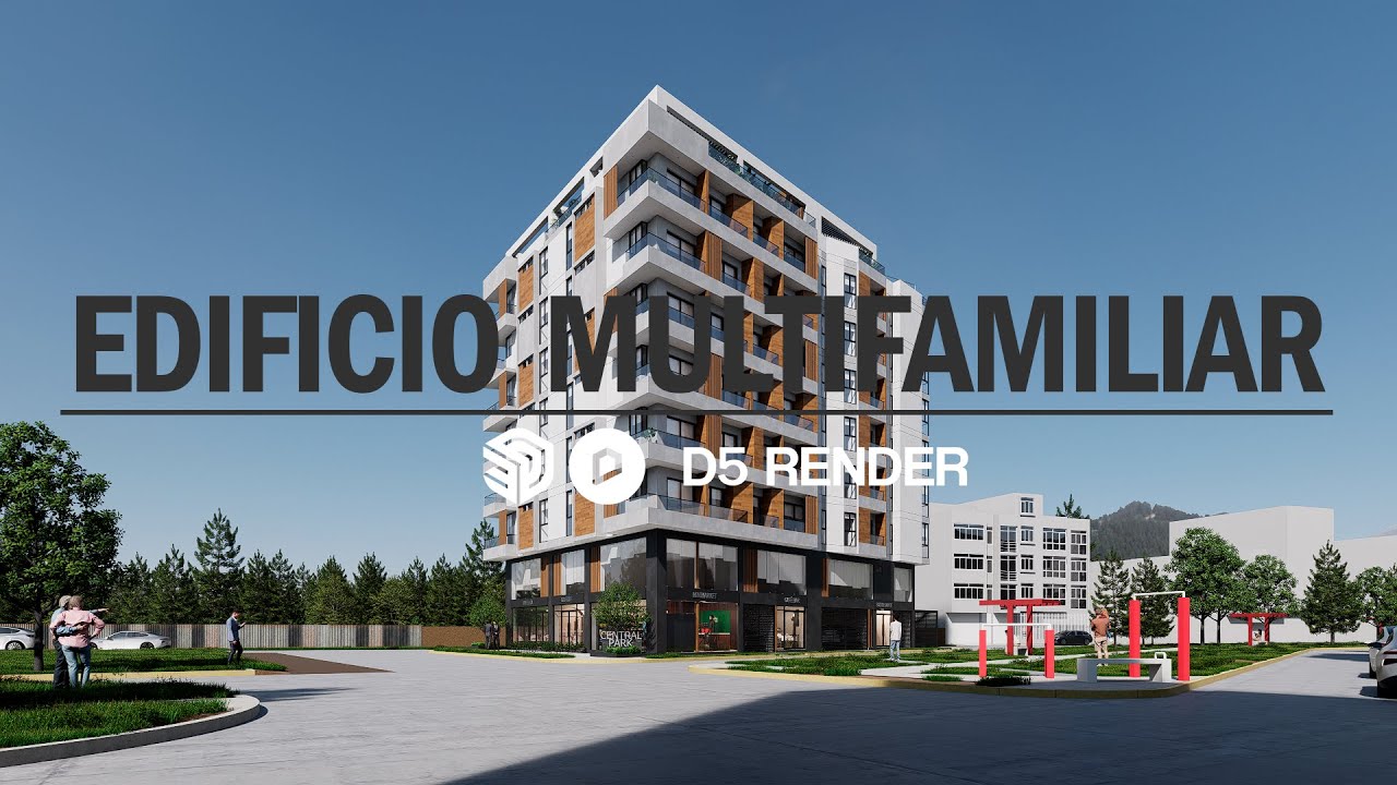 D5 RENDER | VIDEO RECORRIDO 4K | EDIFICIO COMERCIO RESIDENCIAL