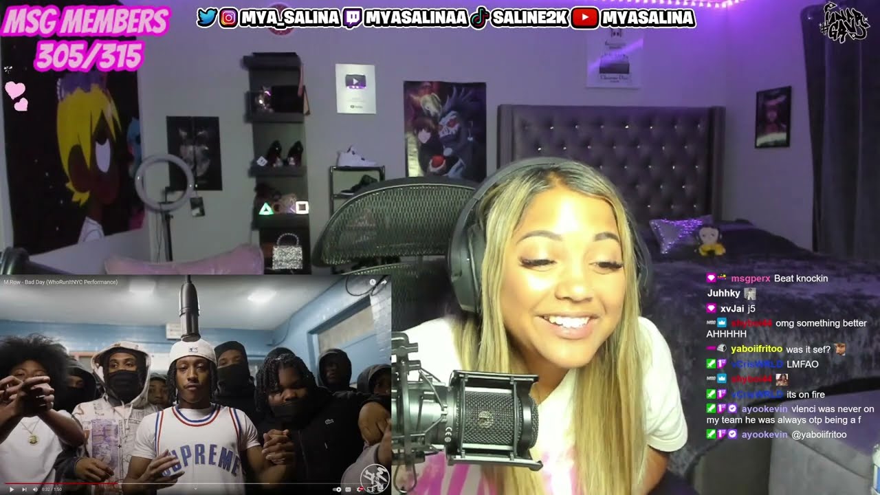 Mya Salina REACTS to M Row - Bad Day (WhoRunItNYC Performance)