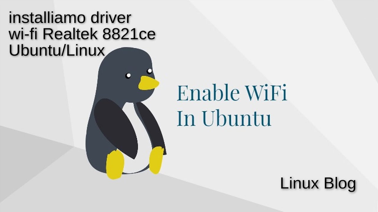Installiamo driver wi-fi Realtek 8821ce Ubuntu/Linux
