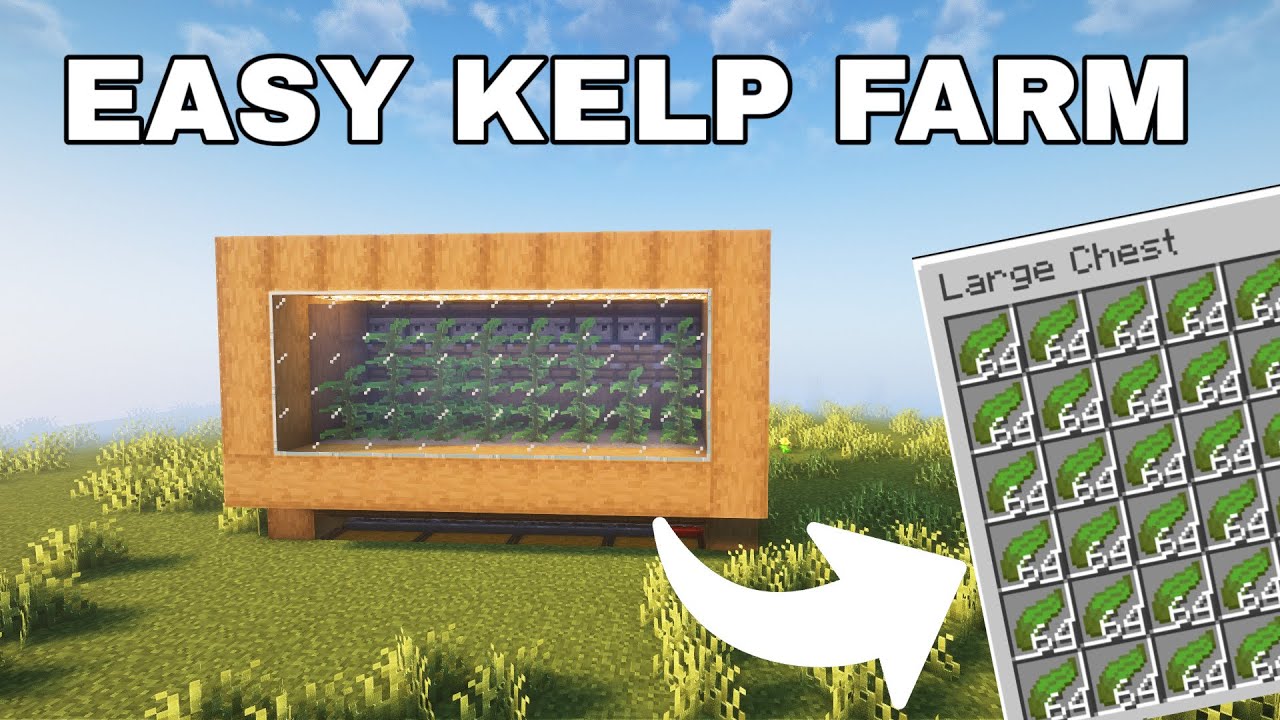 Easy Kelp Farm in Minecraft 1.21 (Tutorial)