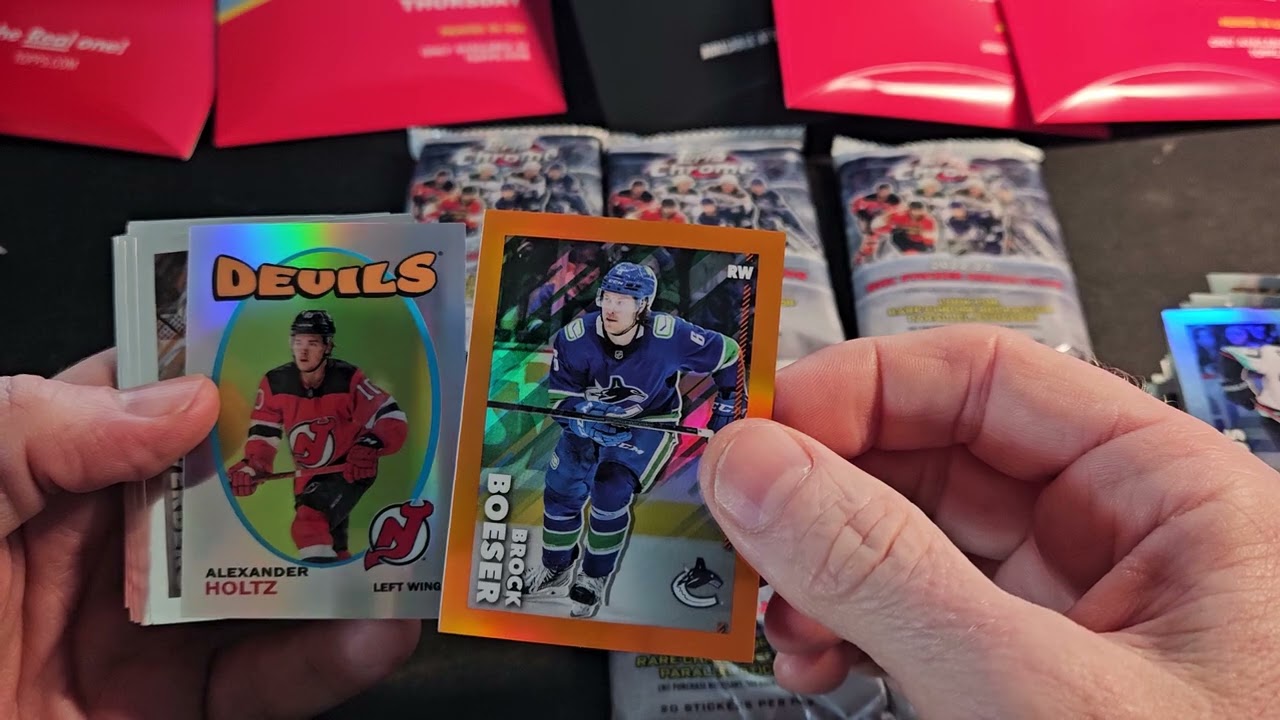2022-23 Topps Chrome NHL Stickers Online Exclusive 10 Pack RIP color Hits! #nhl